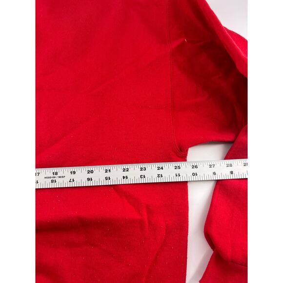 Vintage Christmas Sweatshirt Womens Extra Large Red Snowman Embroidered Holiday - Picture 8 of 9